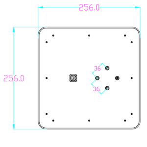 8dBi UHF RFID Antenna - antenna drawing - 1