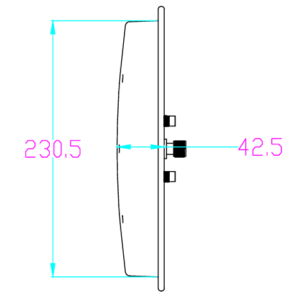 8dBi UHF RFID Antenna - antenna drawing - 2