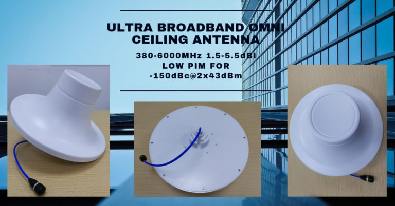 380-6000MHz Ultra Broadband Omni Ceiling Antenna