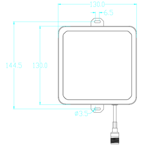 6dBi Circular Polarized RFID Antenna - Antenna drawing - 1