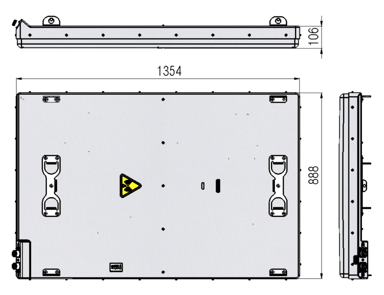 2 Ports 50° 790-2690MHz Panel Stadium Antenna - drawing