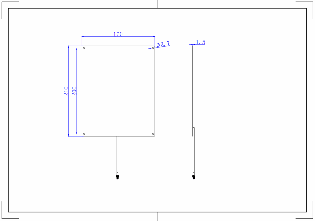 6dBi UHF PCB RFID Antenna - 210x170mm