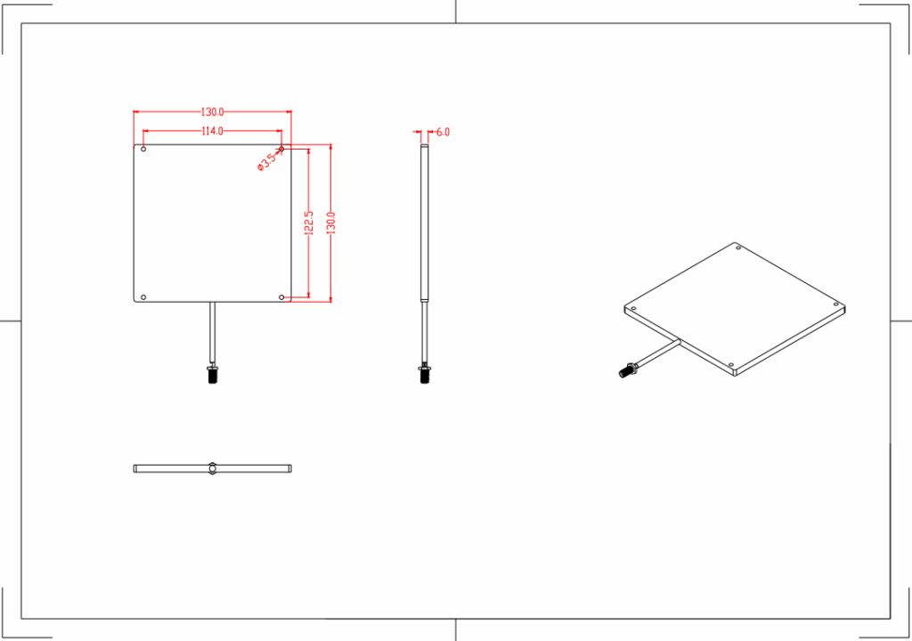 UHF Near-Field RFID Antenna - 130x130mm