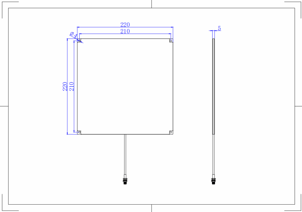 UHF Near-Field RFID Antenna - 220x220mm