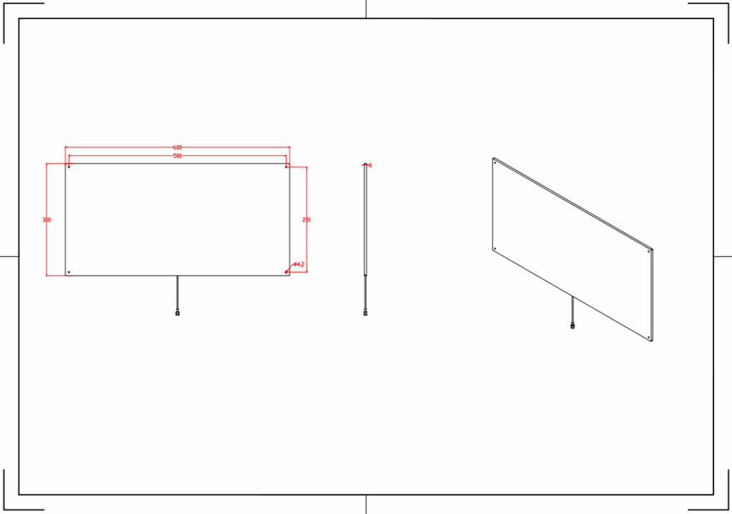 UHF Near-Field RFID Antenna - 600x300mm