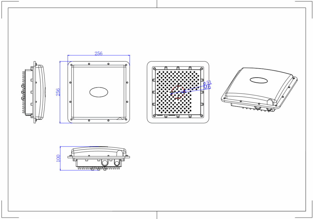 8dBi UHF RFID Industrial Grade Integrated Reader Antenna