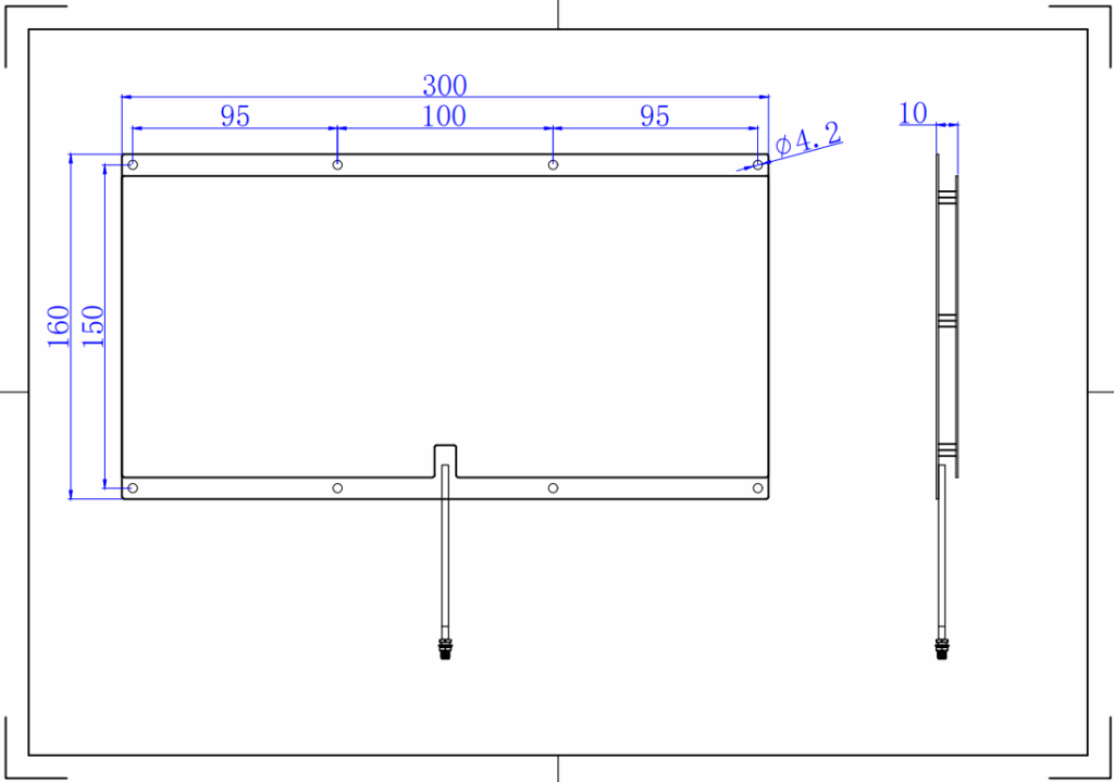 8dBi UHF RFID Narrow Beam Inventory Tracking Antenna – 300x160x10mm