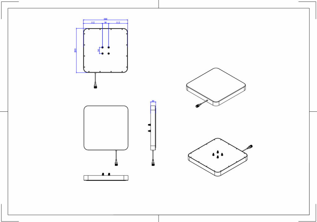 9dBi UHF RFID Industrial Collision Avoidance Antenna