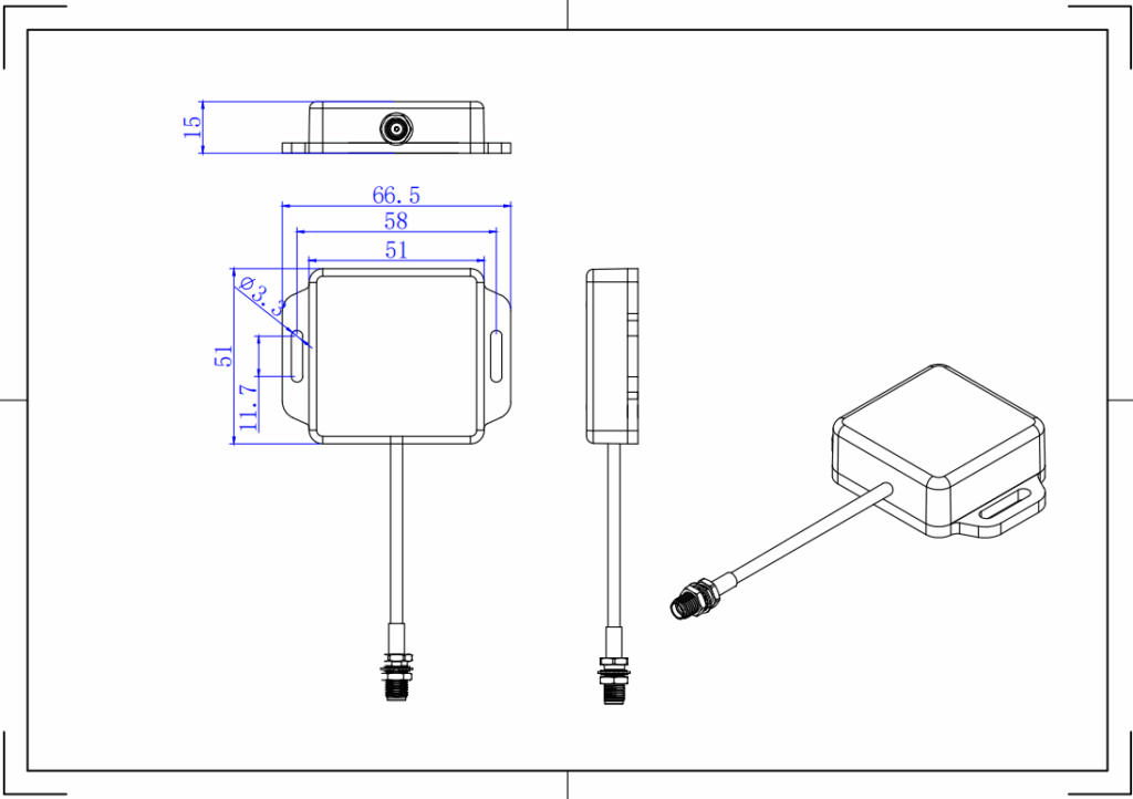 Small UHF RFID Antenna - 51x51mm